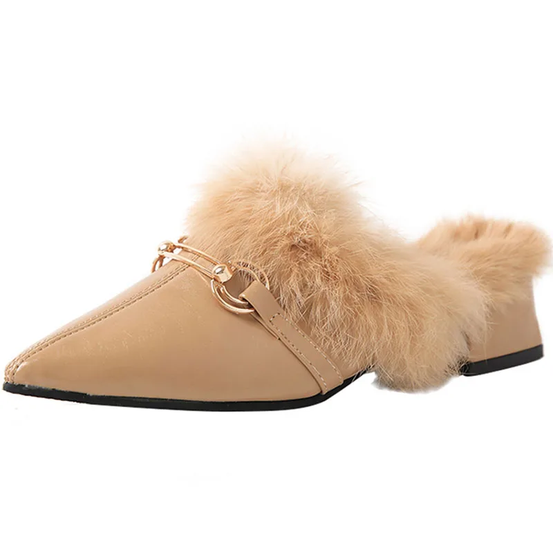 

mules winter slippers designer slides women 2019 fur sliders shoes woman fluffy dames slipers ladies furry fuzzy flip flops