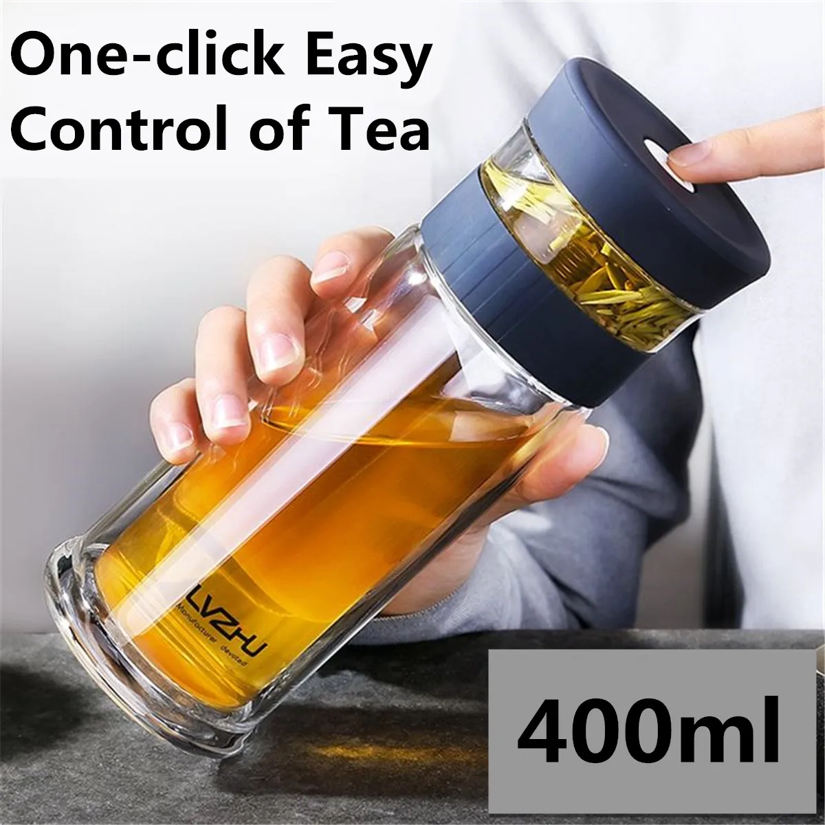 Стеклянная бутылка для воды 300/400 мл термостойкая чашка питьевой дорожная кружка