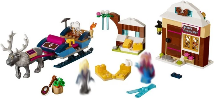 

Elsa Ice Castle compatible 41148 Princess Disneye Princess Friends Building Blocks Model toys for children Girl Gift