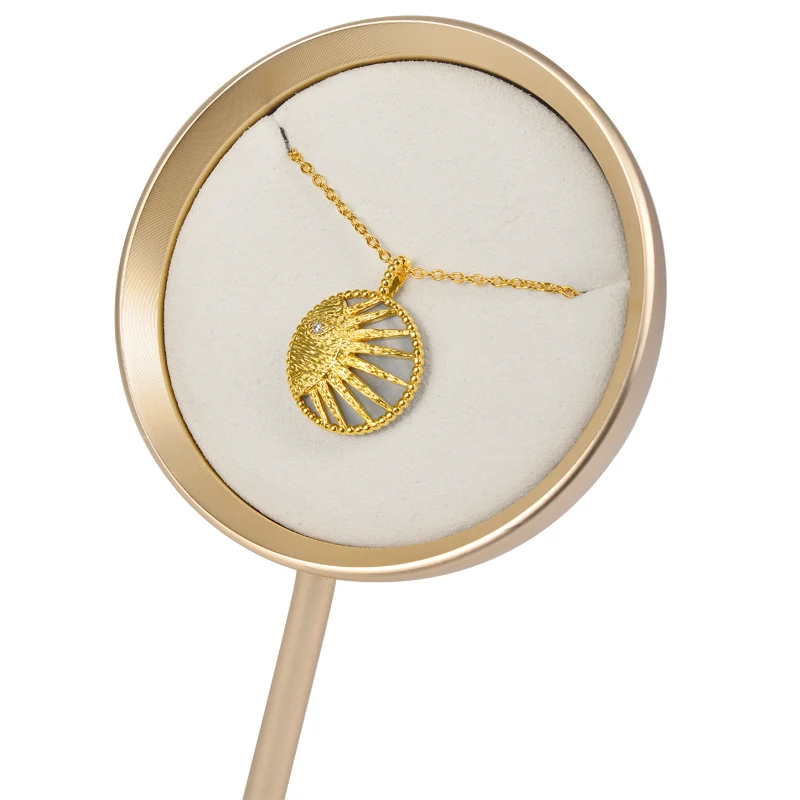 FANXI New White Jewelry Metal Earring Pendant Ring Arc-sharped Display Stand With Metal Base for Jewelry Shop jewelry stand