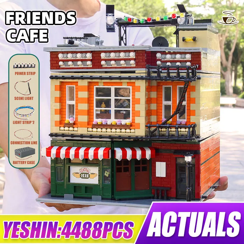 

Mold KING 16014 Street Building The MOC-34463 Central Park со светодиодными деталями, модель сборного кирпича, игрушки для детей, рождественские подарки