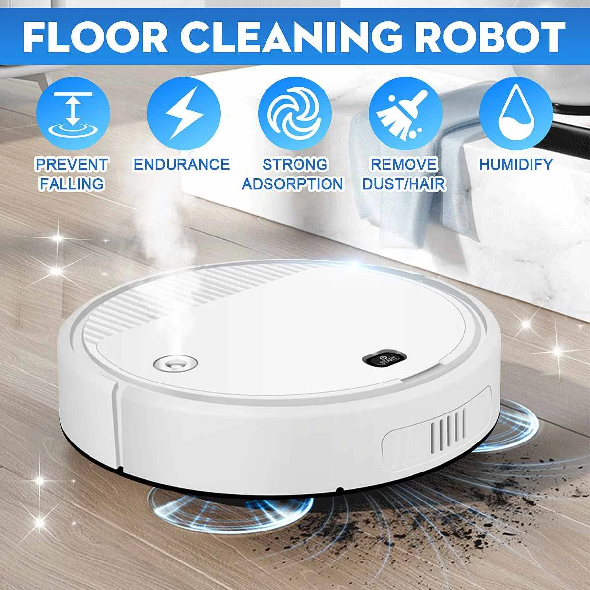 

1800Pa Robot Vacuum Cleaner 4-In-1 Auto Rechargeable Smart Sweeping Robot Dry Wet Sweeping Vacuum Cleaner Smart Floor Cleaner