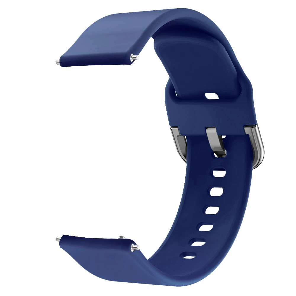 Navy blue Силиконовый ремешок для Xiaomi Amazfit ремешок bip мягкий резиновый ремень для Huami Amazfit bip Smartwatch Браслет ремешок 20 мм - Цвет: Navy blue