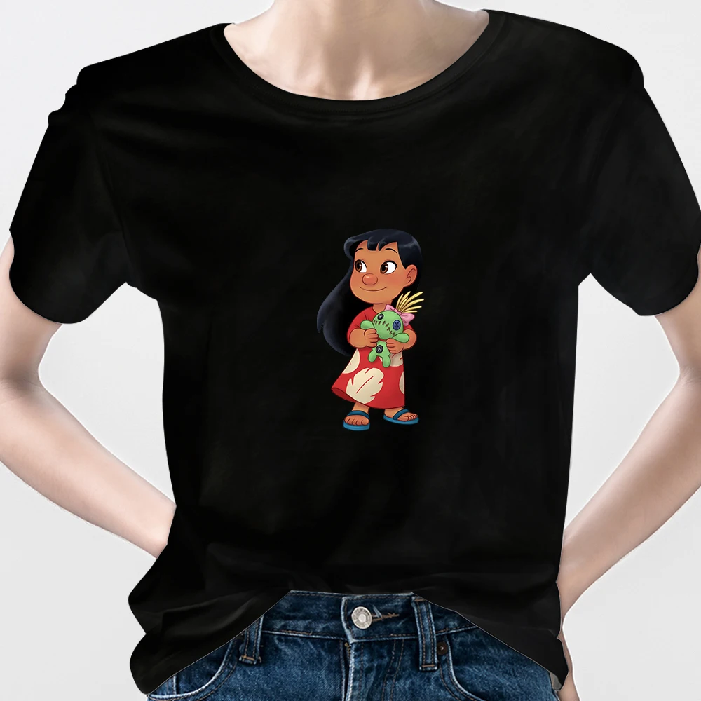 

Your Disney Shop Clothing Sweat Lilo Stitch Woman T Shirts Short Sleeve Cartoon 2022 Summer Fashion Harajuku Tops T-Shirt Female