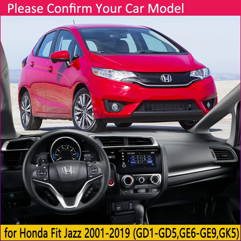 Для Honda Fit Jazz 2001 ~ 2019 Противоскользящий коврик на приборную панель солнцезащитный