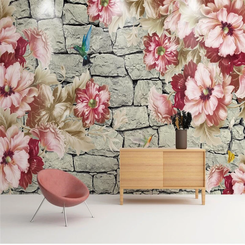 3DBEIBEHANG papier peint Large Custom Wallpaper Mural Floral 3D Stereo Wall TV Background papel de parede infantil