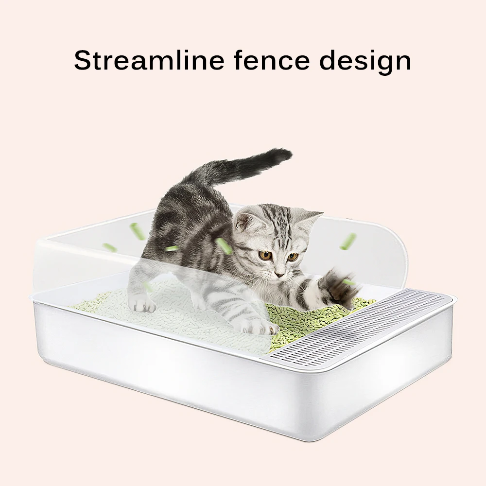 

Pet Large Semi-Enclosed Litter Box With Removable Anti-Splashing Cat Toilet Cat Supplies Removable Semi-Enclosed Cat Litter Box