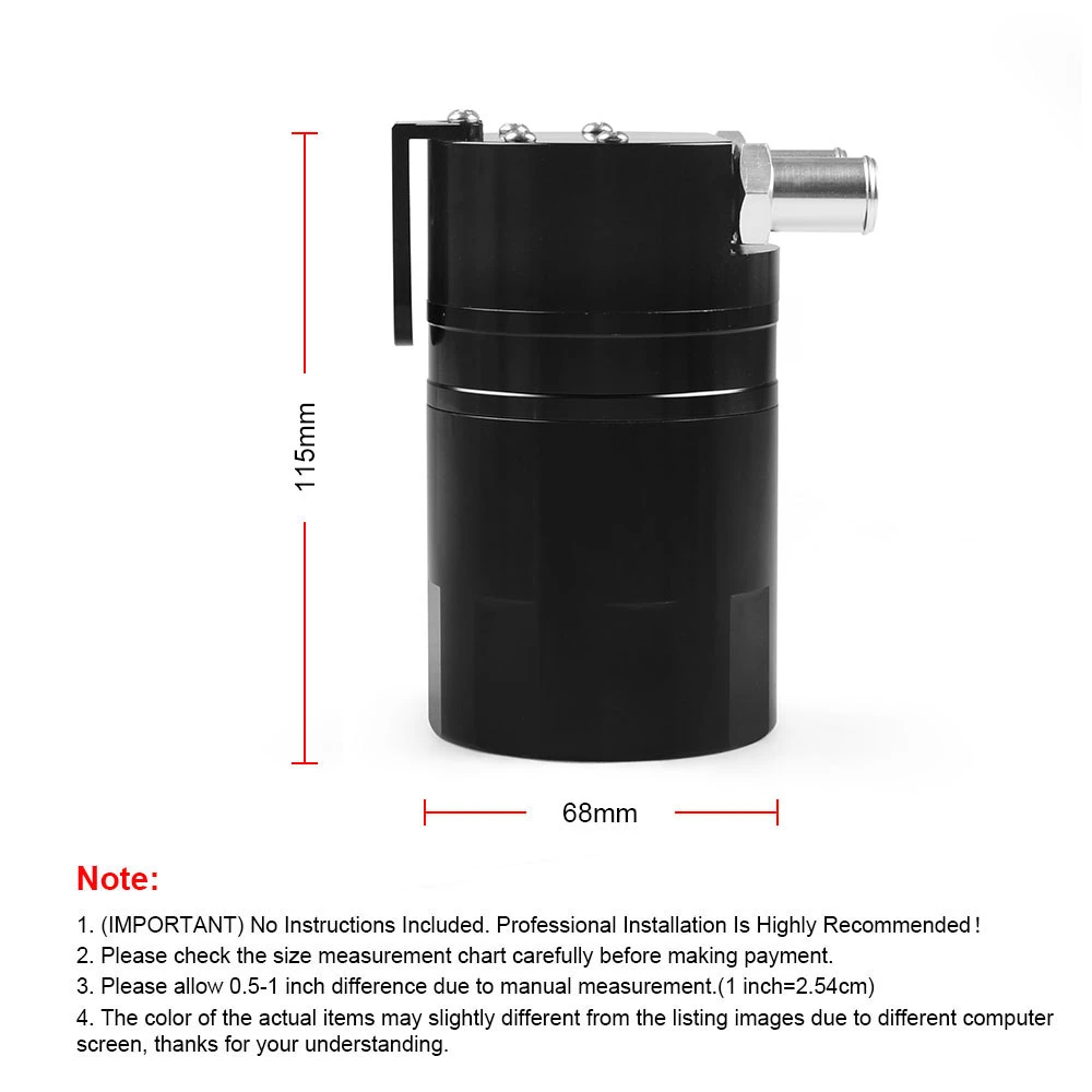 Универсальный гоночный алюминиевый резервуар для масла с 6 фитингами