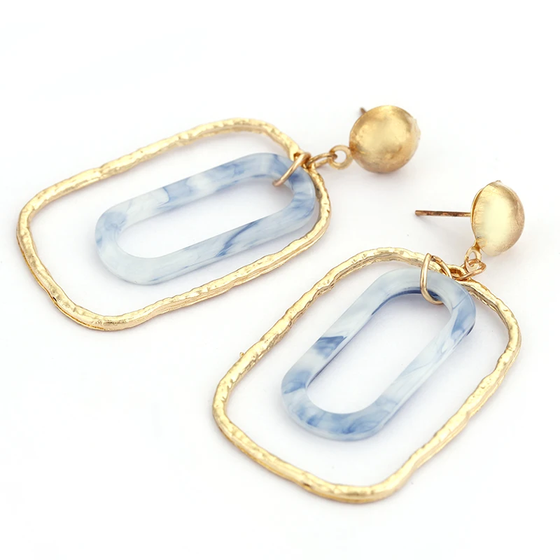 Женские серьги из сплава AENSOA золотистые сережки неправильной формы