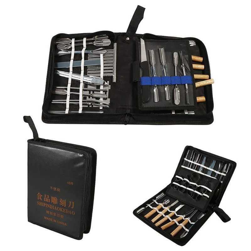 46 шт. кулинарный Карвинг набор инструментов для фруктов овощей еды обрезки