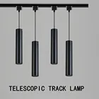 Трековый светильник, алюминиевый рельсовый подвесной светильник с регулируемой яркостью, точечный светильник с чипом COB, светильник для кухни, лофта, столовой, лампа для ресторана