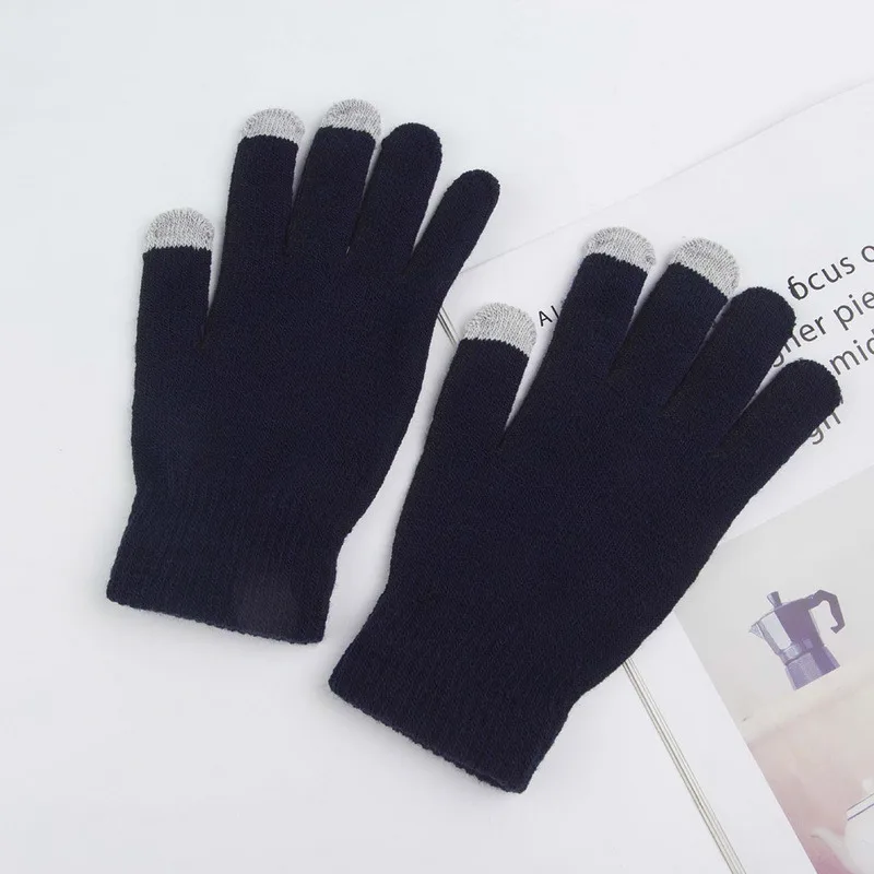 Unisex Beanies Hat Ring Scarf Gloves Set Winter Knitted Thick Warm Cap Women Men Solid Retro Beanie Soft Touch Screen |