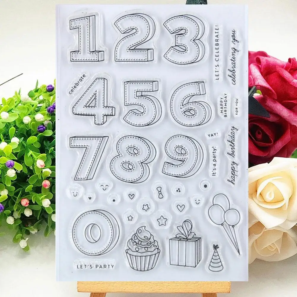 

14 * 14.5CM Hot Selling Sheet Music Transparent Transparent W7C6 Scrapbook Making Stamp Stamp Roller Stamp/Silicone Album/C O5K7