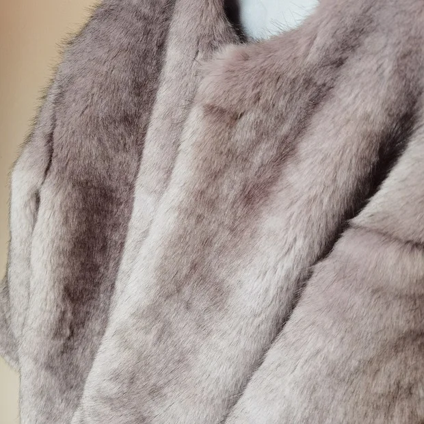 

HIGH QUALITY Winter Stay Warm Hairy Shaggy Fox Faux Fur Coat Long sleeve Furry Trendy Women Fur Jacket Loose Mid Long Outerwear