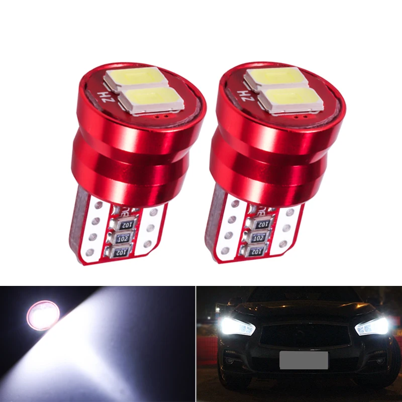 2 шт. T10 Led W5W canbus Белый 194 168 5730 2SMD никаких ошибок выявлено не было 12V Автомобильная