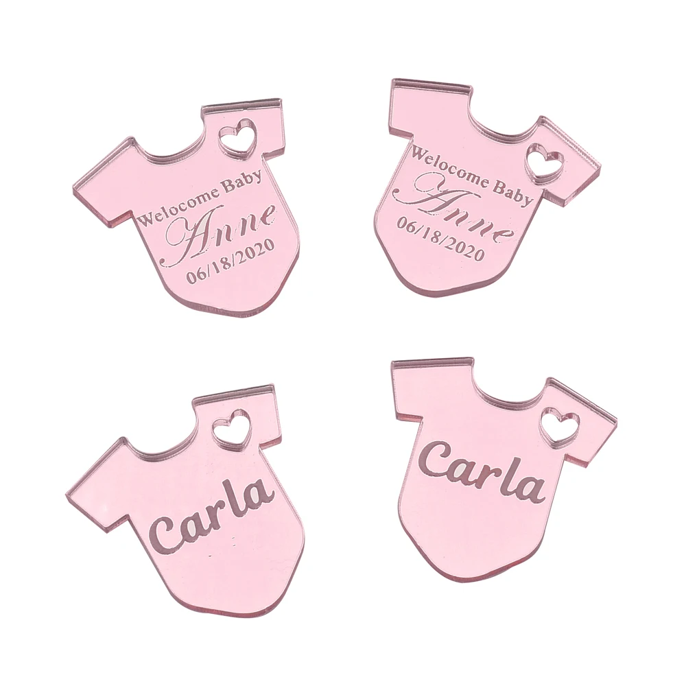 10 шт. персонализированные гравировкой акриловая зеркальная поверхность милые