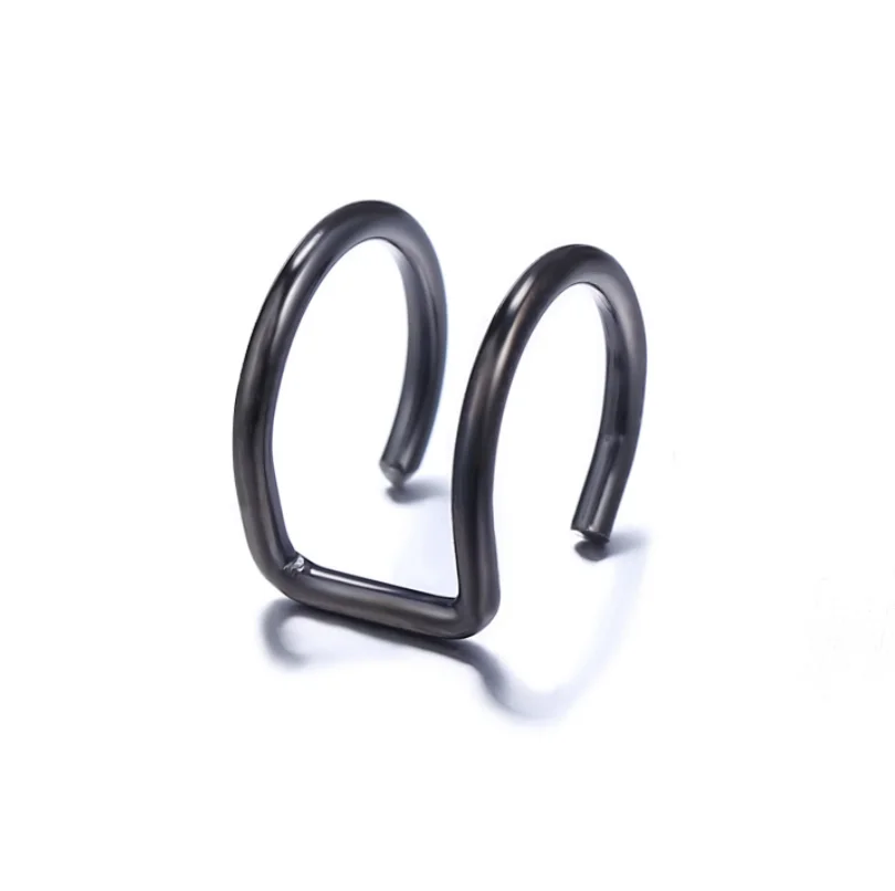 Style 4 Kymyad панковая заклёпка Комплект сережек для женщин Bijoux геометрические Клипсы-каффы серьги, ювелирные изделия креативные полые основы серьги - Окраска металла: Style 4