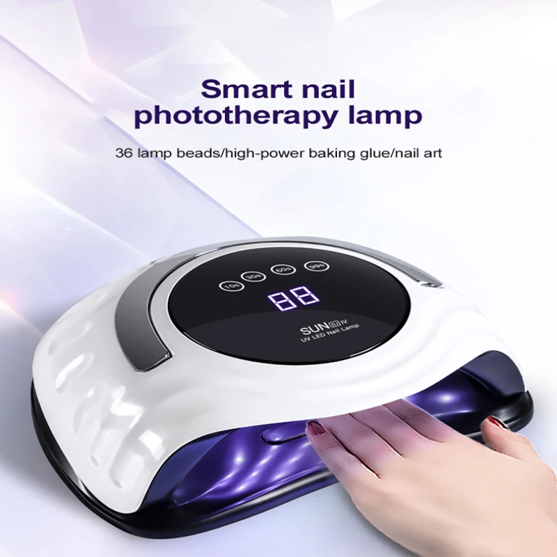 

SUN 168W Nail Dryer UV Nails Lamp For Manicure Dry Nail Drying Gel Ice Polish Lamp 36 LEDs Auto Sensor Plug Phototherapy Machine