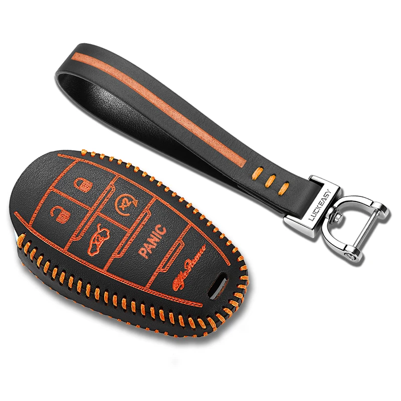 

LUCKEASY For alfa romeo giulia 2017 2018 alfa romeo stelvio leather Smart Remote key Case Cover Holder