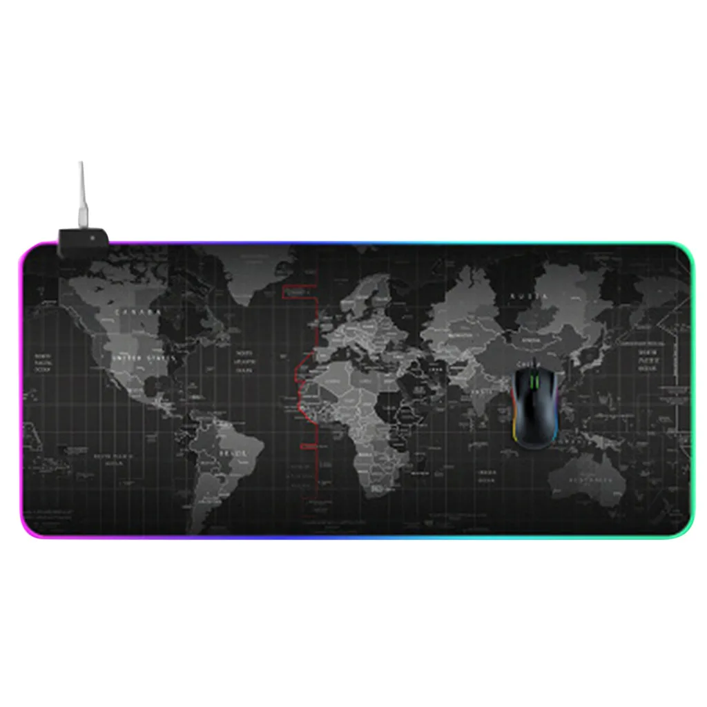 Ouhaobin 900x400 мм игровой коврик для мыши игровая клавиатура XL 14 светодиодный режим