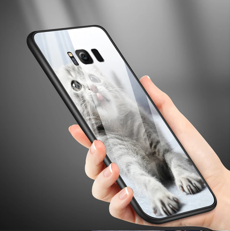 Чехол из закаленного стекла для Samsung Galaxy S8 S9 S10 Plus, чехол для телефона OnePlus 3 3T 5 5T 6 6T 7 7 Pro, роскошный противоударный жесткий чехол