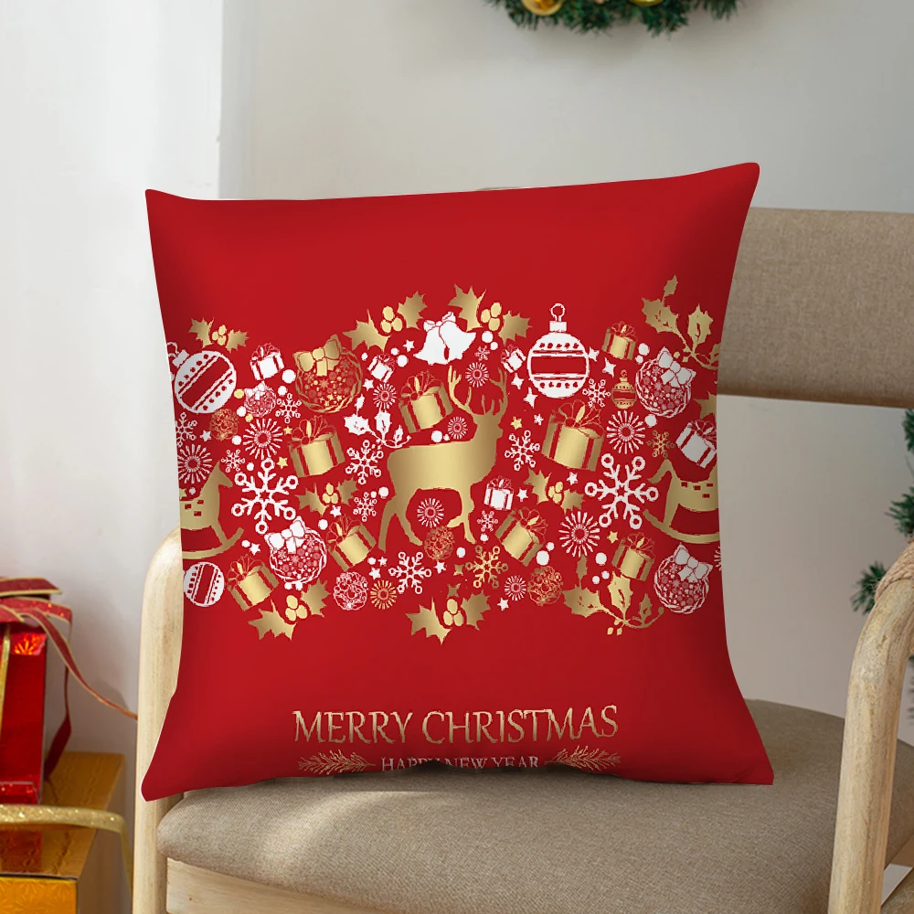 Счастливого Рождества Санта Клауса Рождественский Чехол на подушку автомобиля