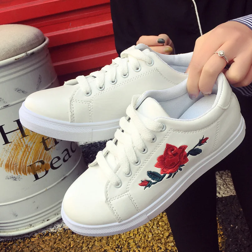 New Women Sale Comforte Flats Casual Shoes Embroired Comfortable Lace Up Sneakers | Обувь
