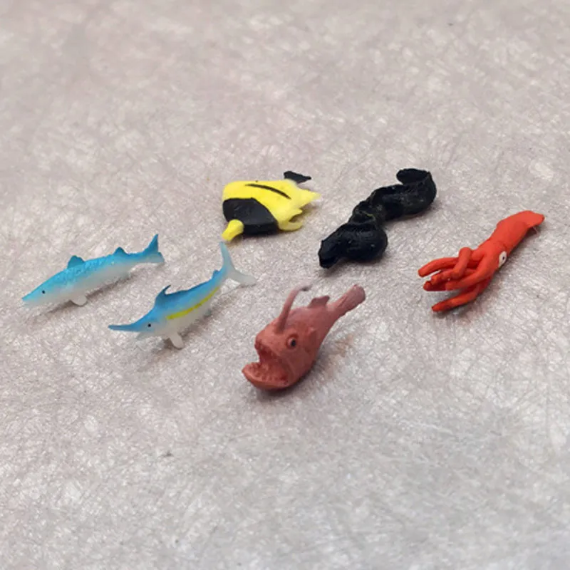 20 шт./лот Мультяшные милые аниме мини игрушки из смолы морские животные