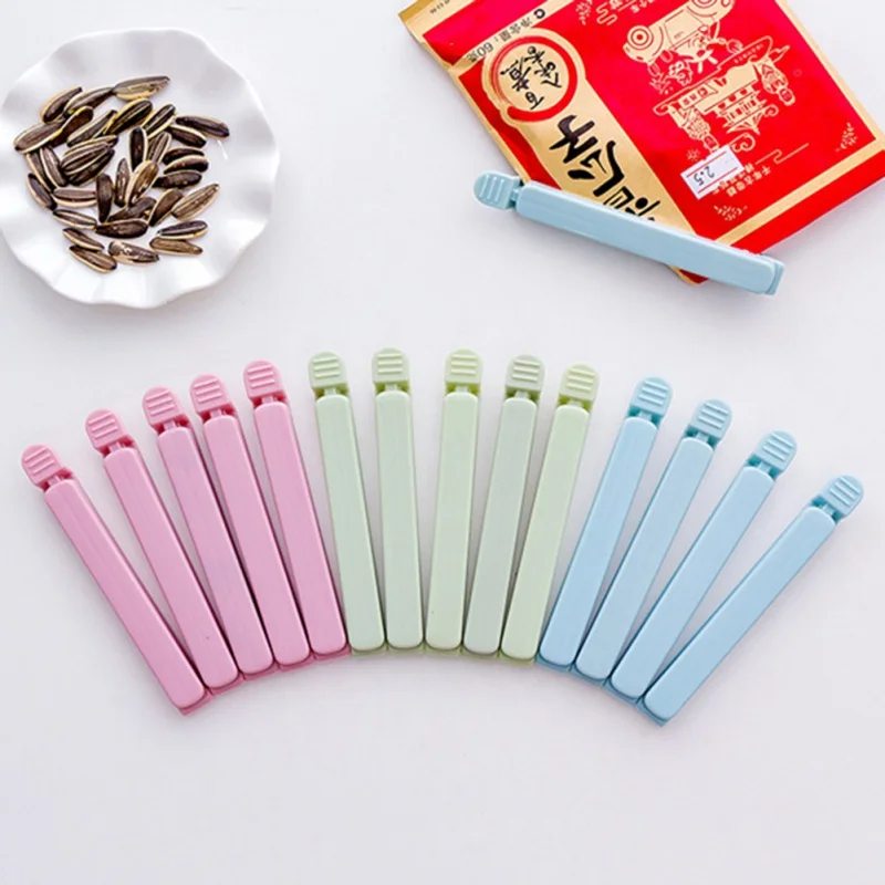 5 шт./компл. Еда зажимы полиэтиленового пакета большой маленький Размеры Кухня