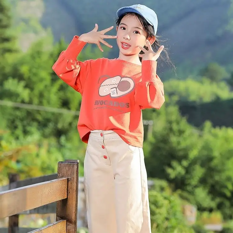 Одежда для маленьких девочек Новинка 2019 года весенне-осенние стильные широкие