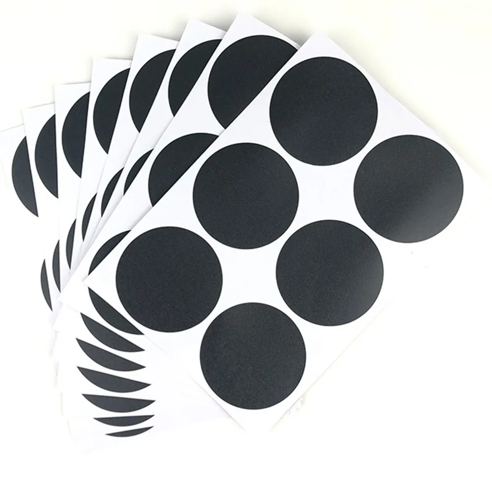 Черная этикетка 5 см диаметр круглая матовая наклейка для Blackboard маленькая