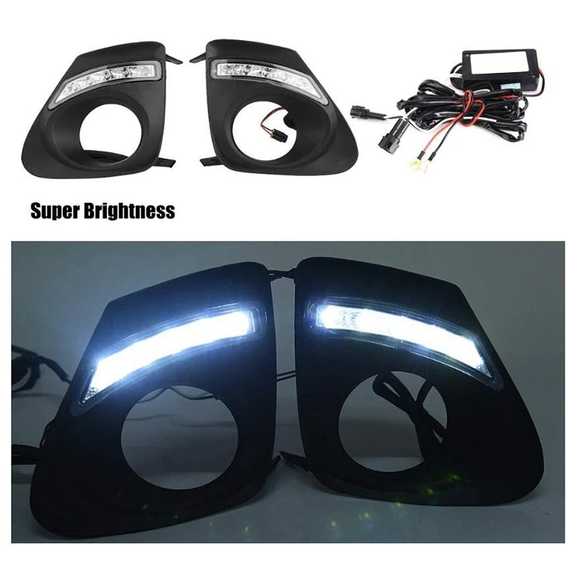 

LED Daytime Running Lights for Toyota Corolla 2010 2011 2012 2013 DRL Fog Lamp Cover Light