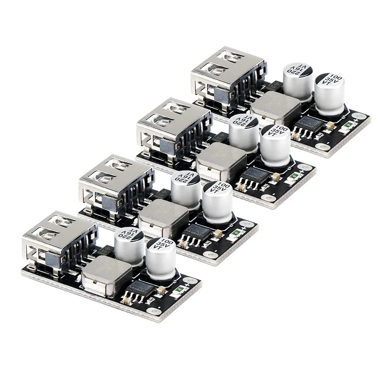 USB понижающий преобразователь 4 шт. DC-DC модуль 6-32V постоянного тока 12 В 24 до 5 QC 3 0 QI