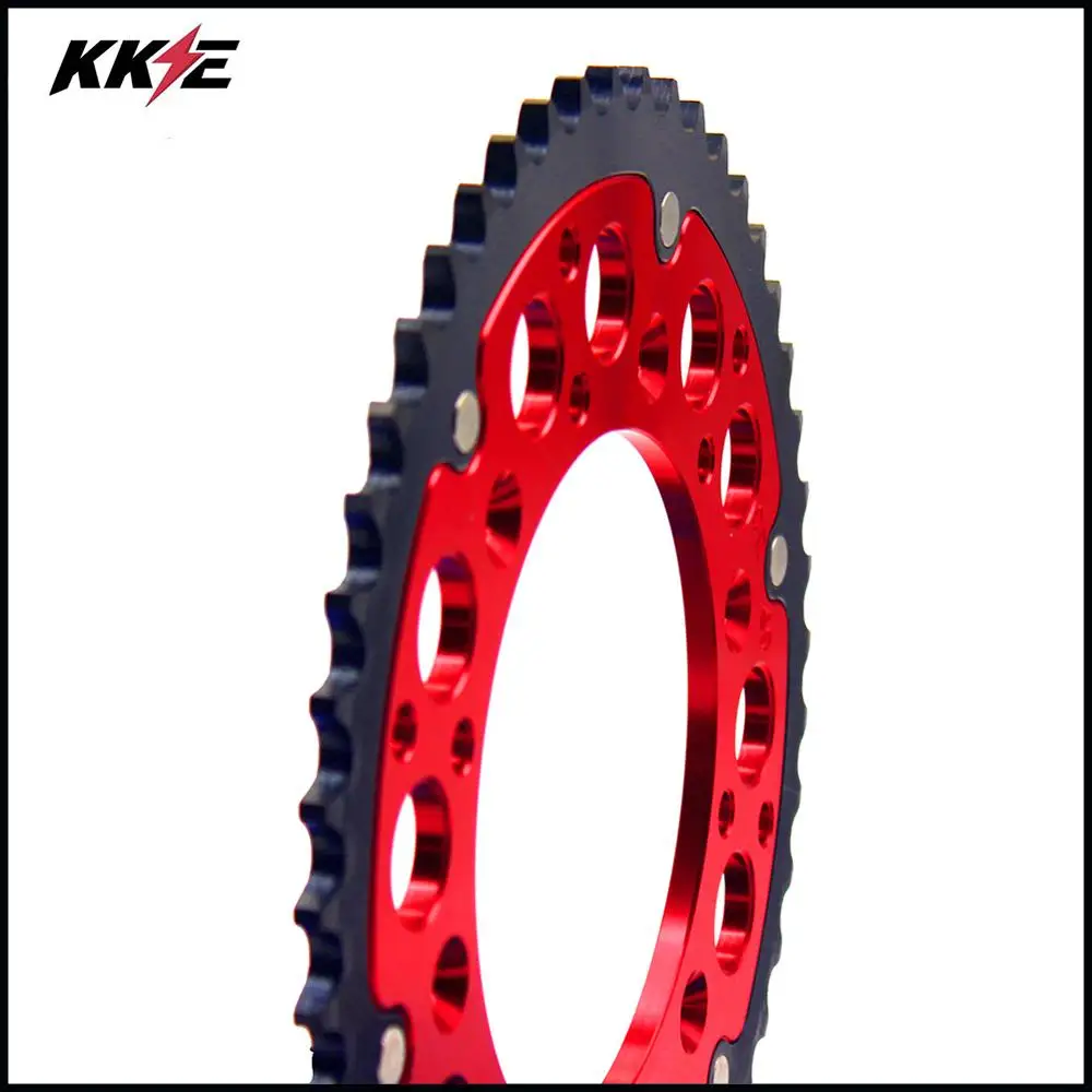 Задняя звездочка KKE 52T для Honda CR125 CR E R CR250 95-08 CRF250 04-17 CRF X CRF250X 450X 450R 250L красная |