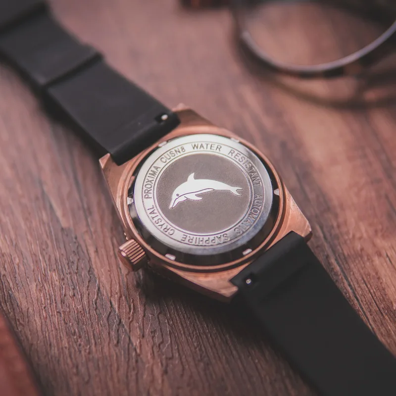 PROXIMA Мужские автоматические механические часы Бронзовые Мужчины подводные 200 м