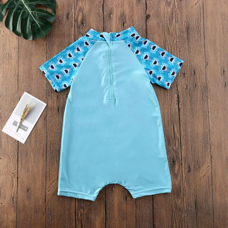 2020 модный трендовый цельный купальник для маленьких мальчиков Милый Летний