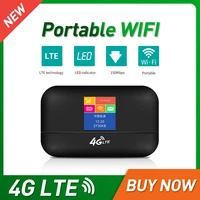 uniwa unlocked 3g 4g lte wifi router with sim card slot lcd display mobile wifi hotspot 3000mah battery up to 10 users