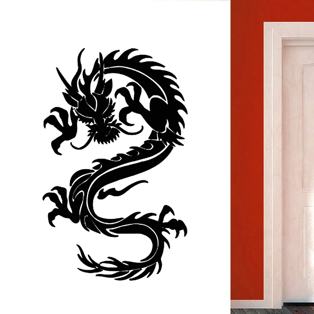 

Wohnkultur Drachen Wand Aufkleber Adhesive Abnehmbare PVC Material Design Wand Aufkleber Für Wohnzimmer1529