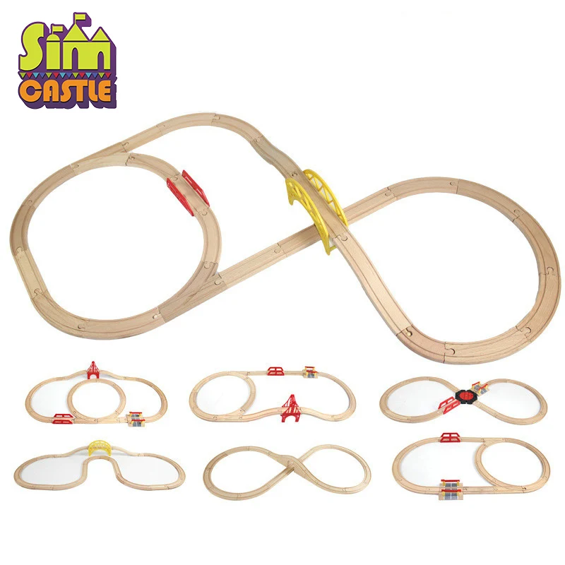 Деревянный трек набор оригинальный мост Томаса DIY деревянный образовательный