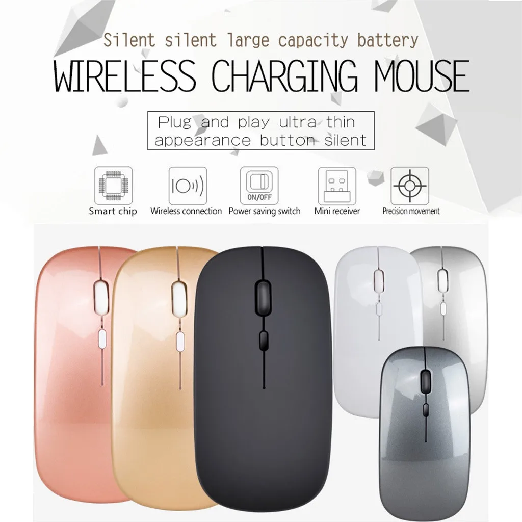 Беспроводной мини Мышь 2 4 ГГц оптическая USB игровая электроэнергии 1600 Точек на