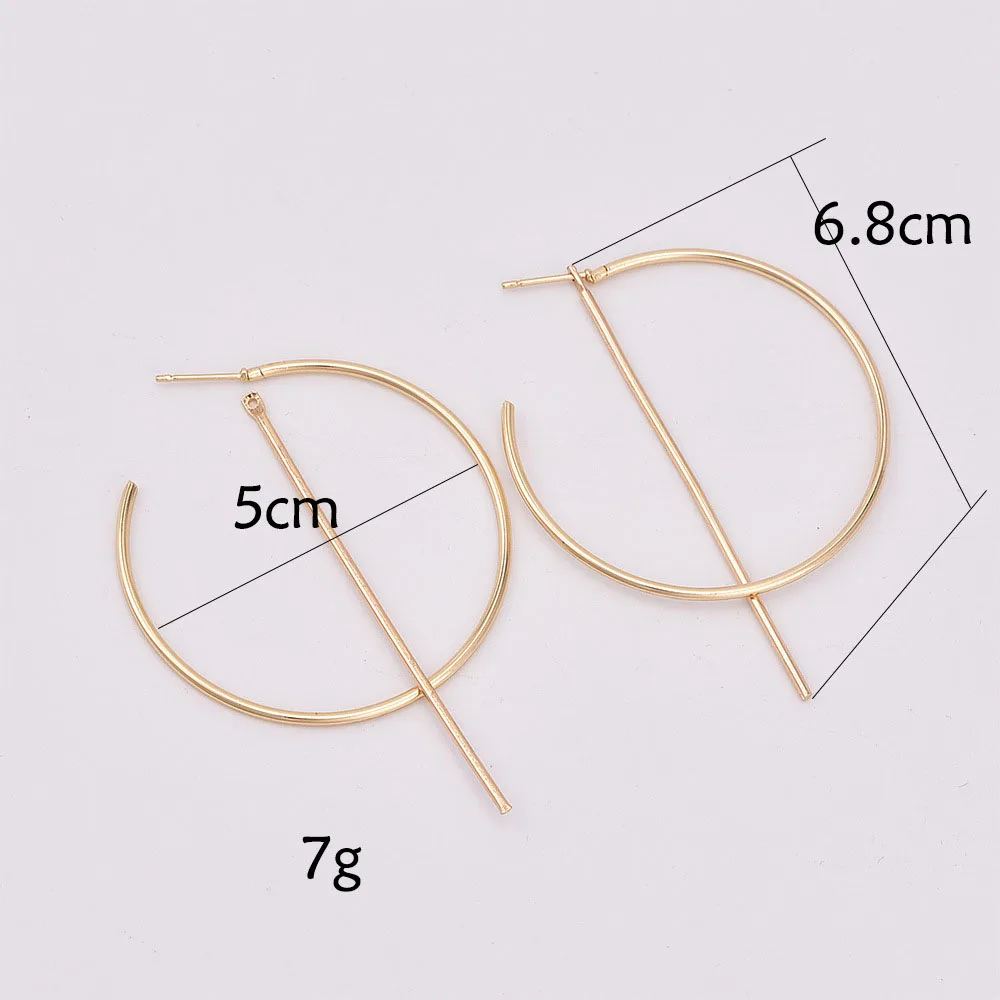 Серьги-кольца HebeDeer для девочек женские серьги круглый светильник желтый золотой