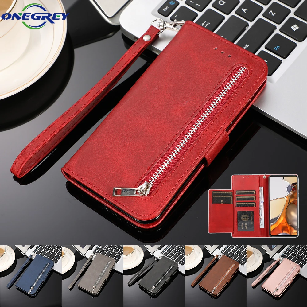 zipper wallet flip leather case for xiaomi mi poco x3 nfc f3 11t lite redmi 10 9 s pro max k40 magnetic cards stand phone cover free global shipping