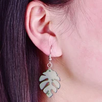fresh women acrylic green leaf dangle earrings for women new style bohemian charm dangle earrings fashion party jewelry gift