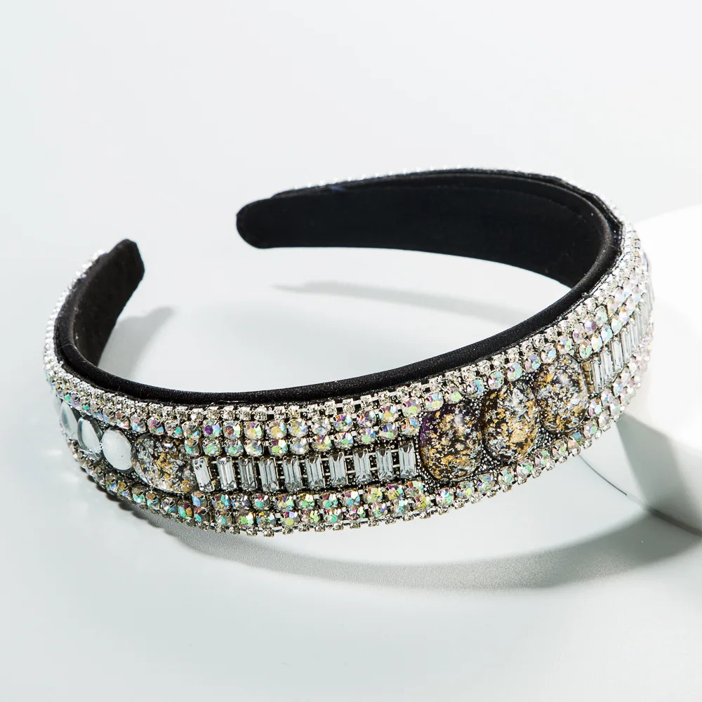 Модный Блестящий Кристалл ободки для женщин горный хрусталь обруч волос высокое