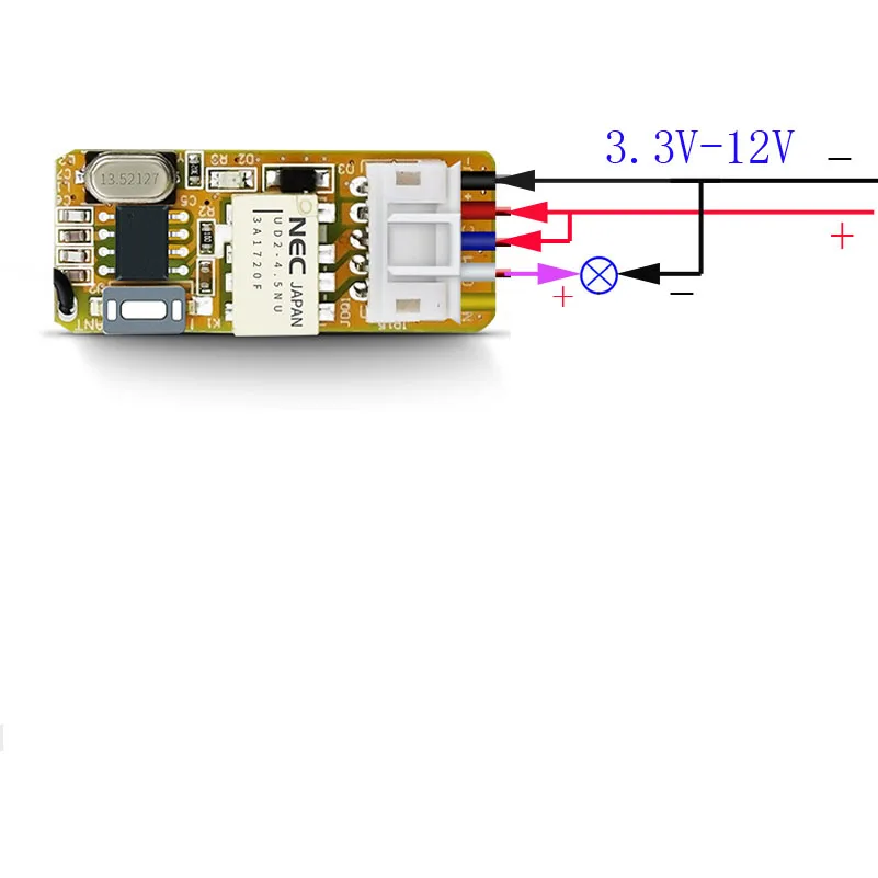 Sleeplion 3V 3.7V 5V 6V 9V 12V Mini Relay Wireless Switch Remote Control Power LED Lamp Micro Receiver Transmitter 3V-12V | Обустройство