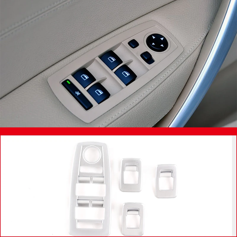 ABS хромированные кнопки для подъема стекла автомобиля, отделка рамы, наклейки для BMW X3 E83 2006-2010, автомобильные аксессуары для интерьера