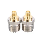 Антенный адаптер, разъем SMA Female S021A к UHF-F SO239 для Baofeng UV-5RPX-777PX-888, 2 шт.