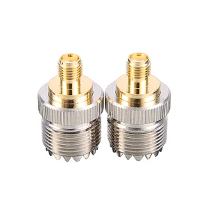 Антенный адаптер, разъем SMA Female S021A к UHF-F SO239 для Baofeng UV-5RPX-777PX-888, 2 шт.