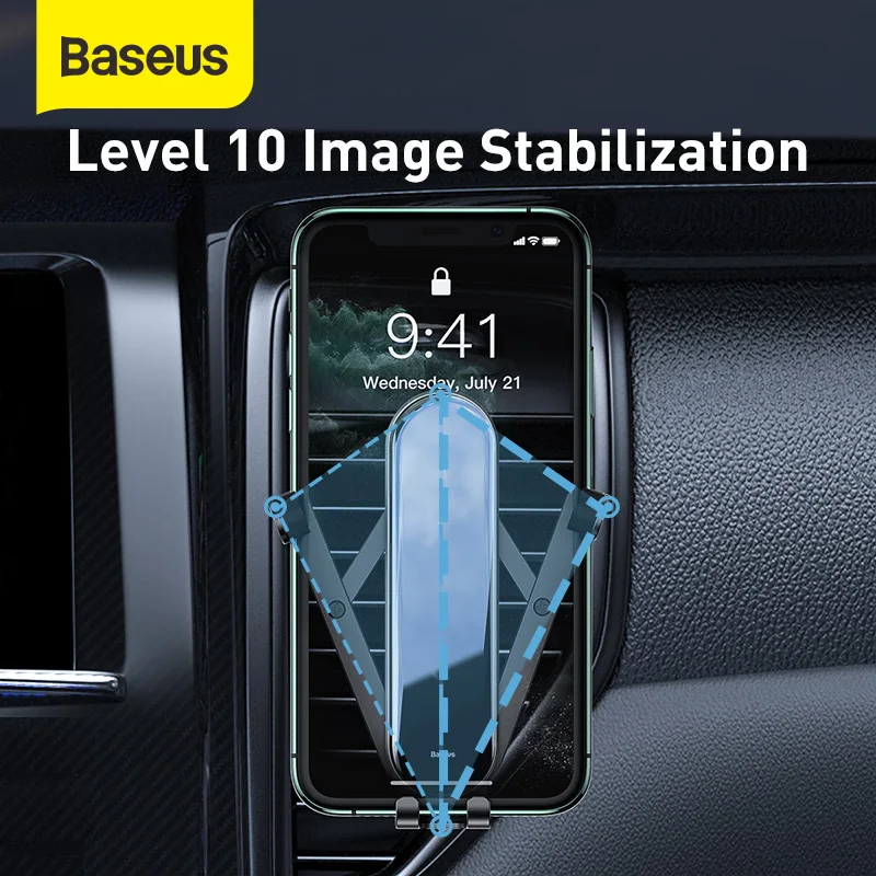 Автомобильный держатель для телефона Baseus CD слот гравитационный в автомобиле iPhone