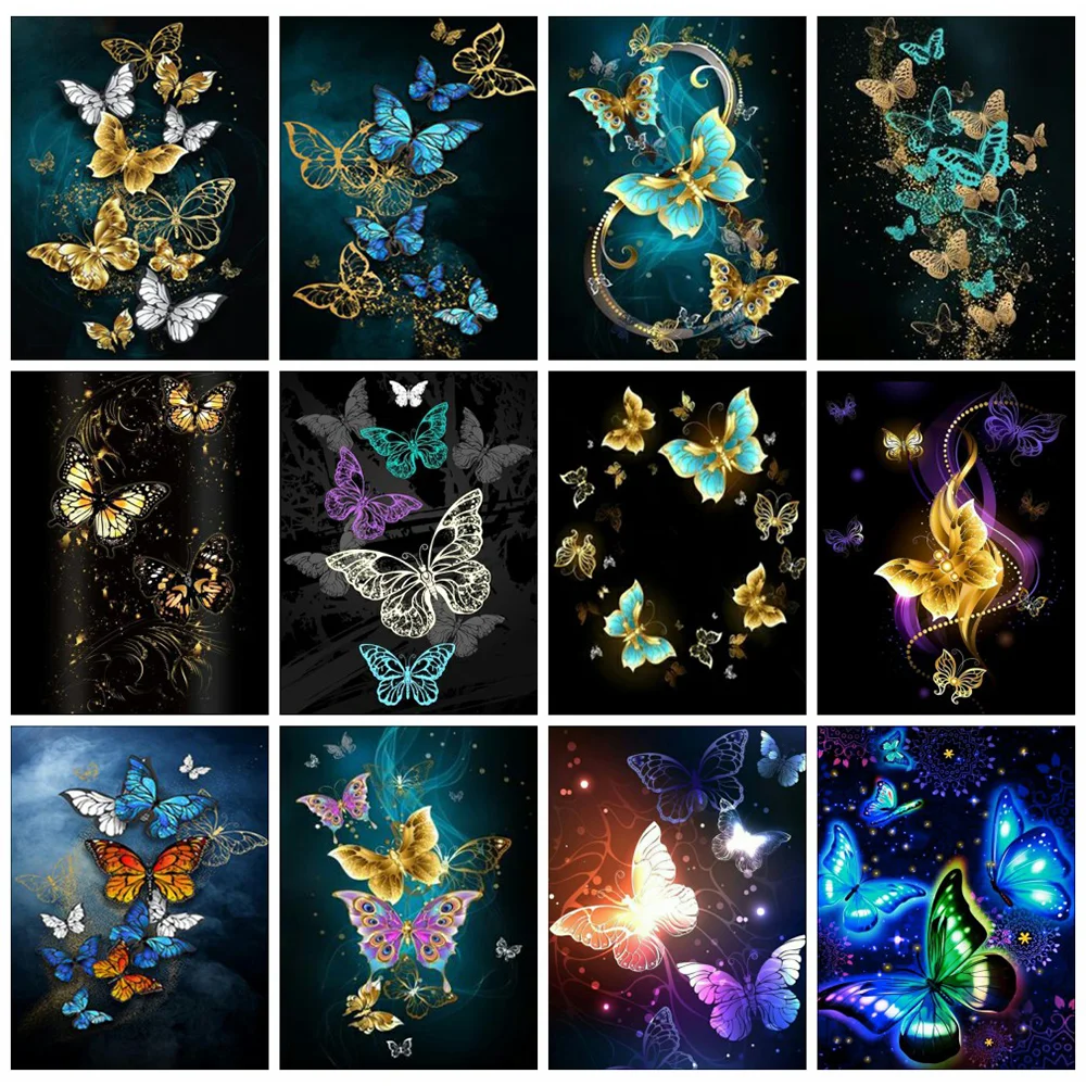 

Huacan алмазов картина бабочки полный сверло Алмазная вышивка животных изображение мозаики стразами ручной работы подарок